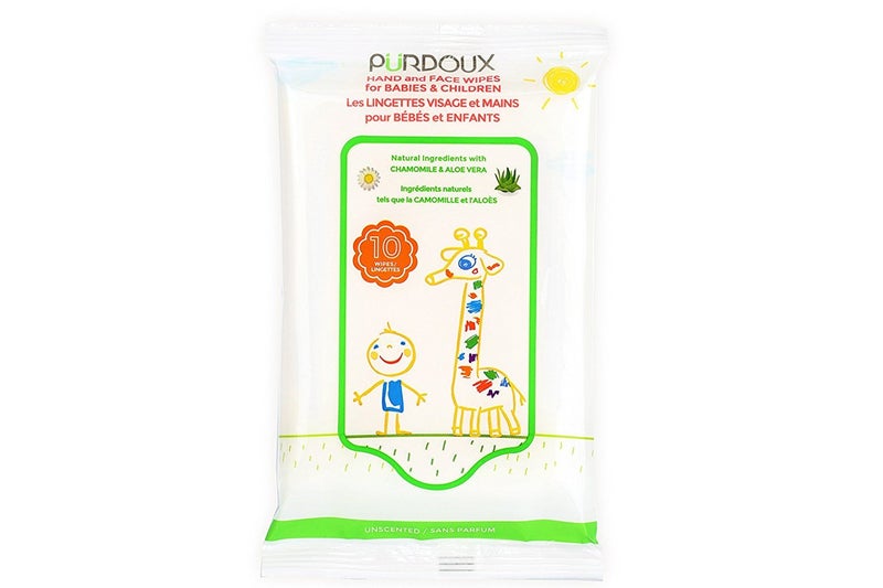 PURDOUX TM Hand and Face Wipes for Babies and Children 120 Wipes (12 Packs of 10) - Image 2